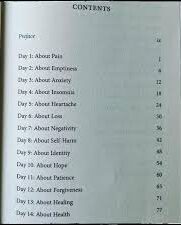 Book Review by Diksha Prashar of Ashish-Bagrecha's - Dear Stranger, I Know How You Feel - Table of Contents of the book
